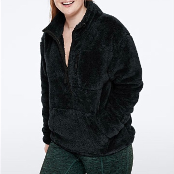 PINK Victoria's Secret Sweaters - Victoria’s Secret Black Sherpa Sweater XS